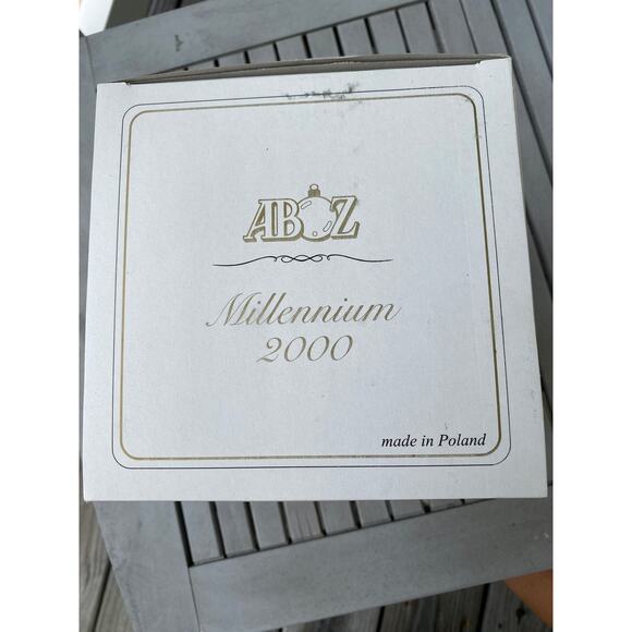 Vintage millennium glass XL Christmas tree ornament, 2000, Made in Poland, 6" - Picture 8 of 8